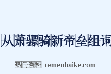 从萧骠骑新帝垒组词是什么意思的图片